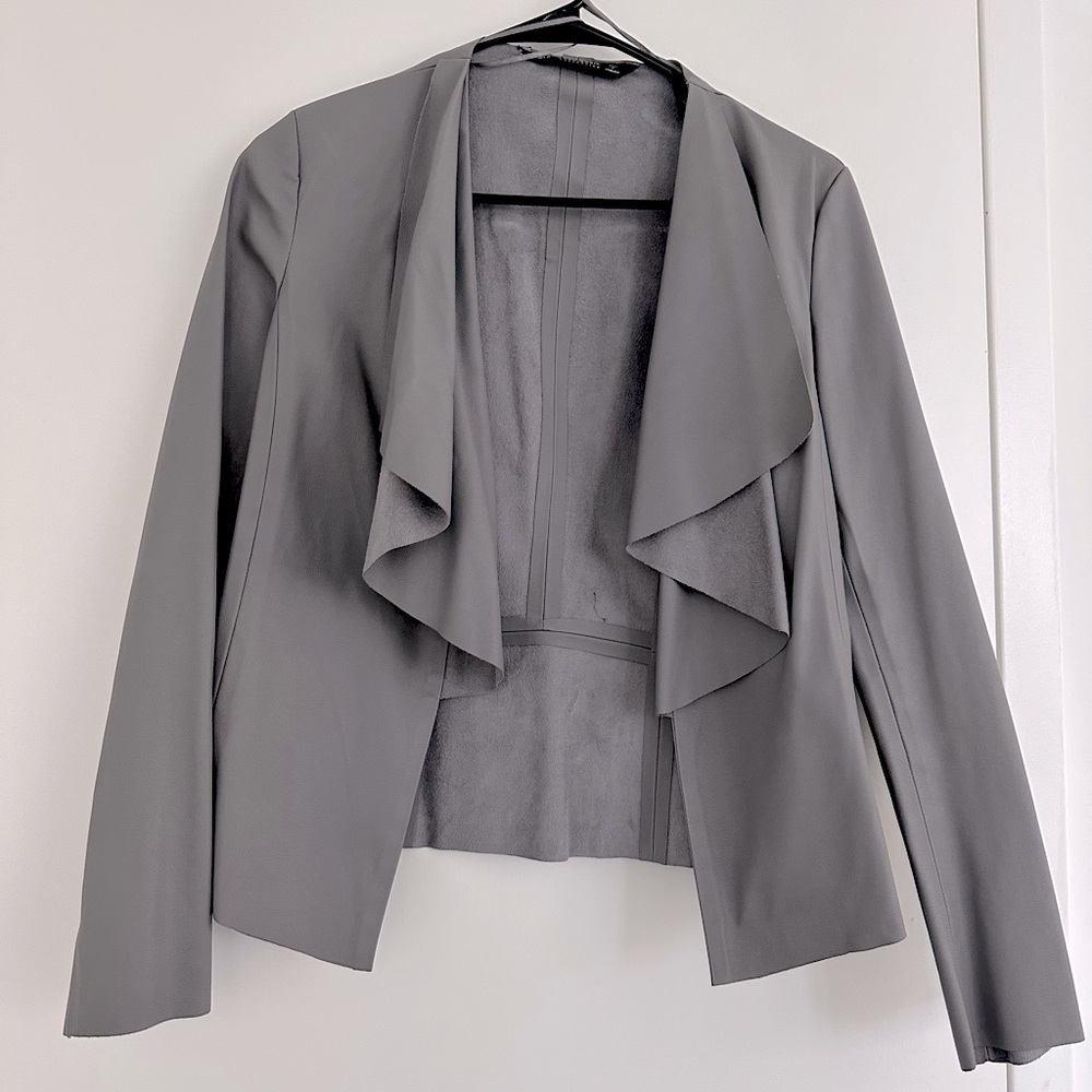 Zara Faux Leather Suede Lined Jacket